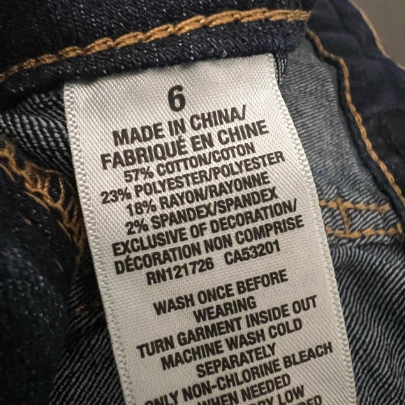 Worn once Aeropostale Midi Denim stretch shorts suze 6 - Picture 2 of 4